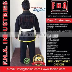 Martial Art Uniforms Judo Gi Karate Teakwondo Jujitsu Brazilian KungFu Uniforms Budo Belts / Customised Suits by FHA INDUSTRIES thumbnail-3