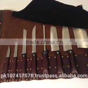 Hospitech Real Leather Chef Knife Roll Bag (Hold 8 Knives) thumbnail-1