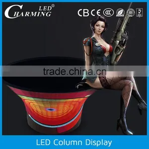 Small Multiple Size Special Shape Flexible Full Color Indoor Led Column Display thumbnail-5