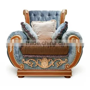 Royal Design Solid Wood Sofa Classic Living Room Furniture Antique Hand Carved Sofa thumbnail-1