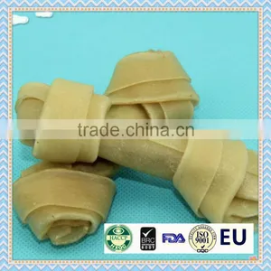 Natural Rawhide Knotted Dog Bone Dog Chew thumbnail-1