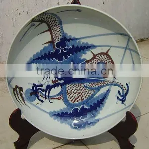 Chinese Antique Blue and White Ceramic Bowl thumbnail-1