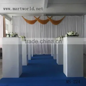 Party and Wedding Decoration New Design Square Pure White Glass Fiber Vase for Wedding Decoration Flower Stand(MS-224) thumbnail-1