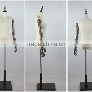 Half Mannequin Female With Wood Arms thumbnail-1