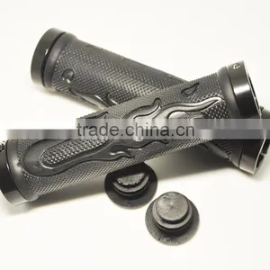 Patent New Design 2015 Fire Patterns TPR PVC Ergonomics Human Engineering Super Soft Lock Handlebar Bicycle Grip thumbnail-1
