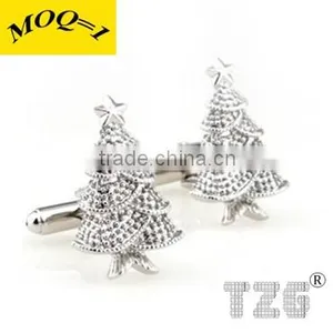 TZG09379 Fashion Cuff Link Christmas Tree Cufflink thumbnail-1