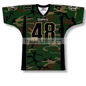 Polyester Spandex Custom Sublimated Camouflage American Football Jersey/Shirt thumbnail-1