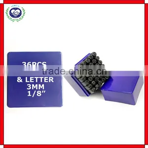 Die Punch Jewelers Set 36 pc 1/8' 3MM Letter & Number Steel Stamp thumbnail-2