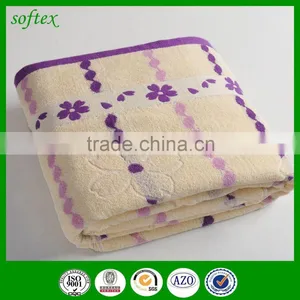 Yarn Dyed Cotton Terry Towel Bed Sheet Towel Blanket for USA thumbnail-2