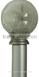 Crackle Glass Curtain Rod Finials For 1" (25mm) Curtain Rods thumbnail-1
