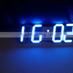 Remoter Large Blue Digital Led Wall Clock With Temperature, Date and Alarm thumbnail-6