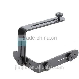 L-Shaped Double Dual Metal Bracket Holder Mount for Camera Speedlite Flash thumbnail-5