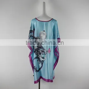 Bat Wing Sleeve Fashion Women Dress Chiffon Clothes thumbnail-3