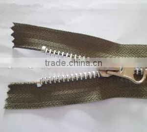 5# Metal Aluminum Teeth Zipper Close End Zipper With Auto-lock Thumb Puller Slider Zipper Jacket Zipper thumbnail-2