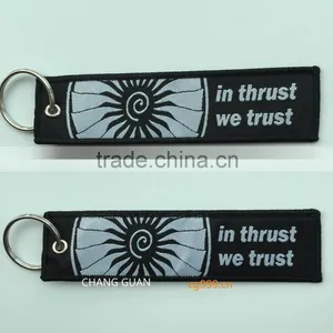 The Black Woven Label Key Ring thumbnail-3