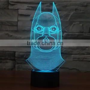 2016 New Cool 3D NIGHT LAMP Batman Shapes Decorative Bedroom Lights Micro USB LED Table Lamp Night Light For Child thumbnail-5