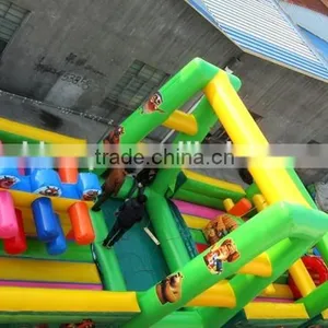 Bear Theme Amusement Park Obstacle Course With Swing thumbnail-3