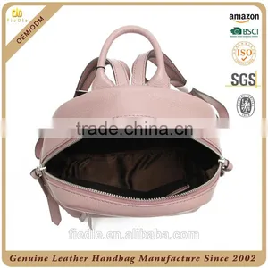 CSS1498-001 Fashion Practical Elegant Small Designer's Genuine Leather Ladies Pink Daypacks /Backpacks thumbnail-4