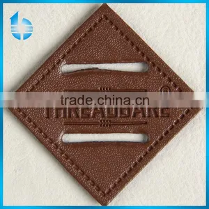 China Credible Label Factory Produce Printing & Embossing Leather Patch Label for Women's Handbag thumbnail-1