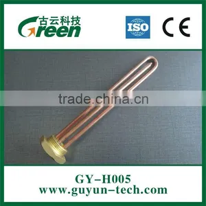 Straight Copper Heating Element Tube With 1 1/4'' Brass Flange thumbnail-1