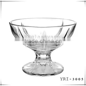 Ice Cream Cup/glass Cup for Ice Cream With Carving for Wholesale thumbnail-1