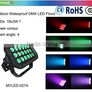DMX 18pcs x Tri-RGB IP66 Outdoor Flood LED Garden Light thumbnail-4