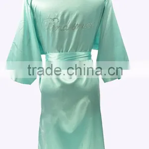 Wholesale Women Satin Kimono Bridesmaid Bath Robes thumbnail-5