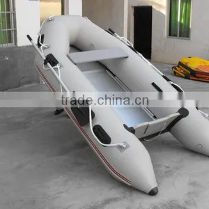 CE Certification and PVC Hull Material Mini Inflatable Fishing Kayak With Outboard Motor thumbnail-1