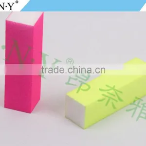 Nail Art Manicure Polishing Cheap Purple Sponge 3 Way Nail Buffer thumbnail-6