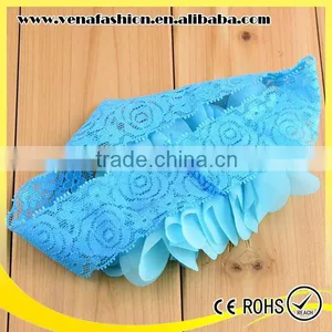 Bead Diamonds Headbands Chiffon Flower Headband thumbnail-6