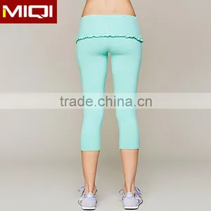 Female Gym Wear Compression Yoga Pants With High Fold Over Waist, Fashion Leggings thumbnail-1