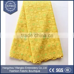 Hot Selling Tulle Beaded French Lace Fabric Wholesale African Hand Cut Lace Fabric thumbnail-1