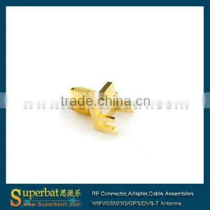 SMA End Launch Jack PCB Mount Tab Terminal n Male Sma Male Pigtail thumbnail-1