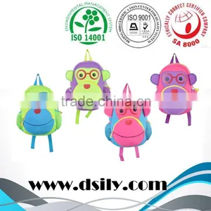 Cute Monkey Pattem Neoprene Mini Backpack thumbnail-1