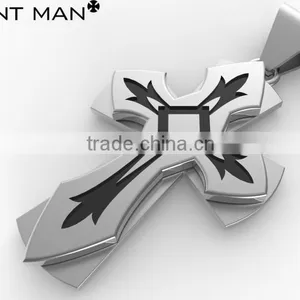 Costing Men Jewelry Necklace Pendant Stainless Steel Cross Pendant thumbnail-6