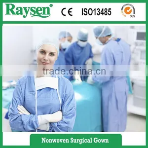 Medical Disposable Non-woven Surgical Gown/Hospital Clothing Patient Gown thumbnail-1