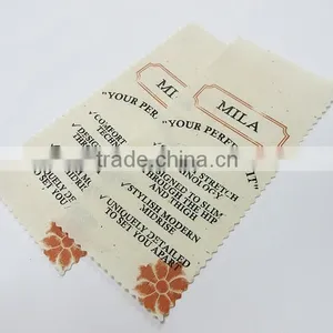 Laser Cut Silk Screen Special Coated Printed Cotton Label thumbnail-2