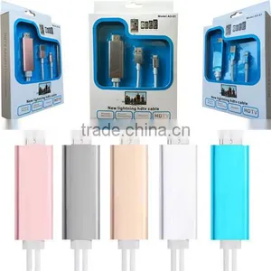 MHL HDMIHDTV Cable Adapter for Iphone 5/5C/5S/6/6S/6S Plus AirPlay MHL 8-Pin thumbnail-1