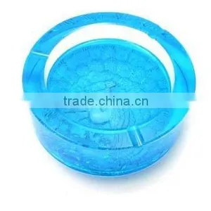 Liuli Glazecolor Crystal Ashtray Smoking With Engraved Logo Color (R-1003 thumbnail-1
