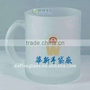 Cheap Price Frosted Glass Mug Cup With Handle thumbnail-1