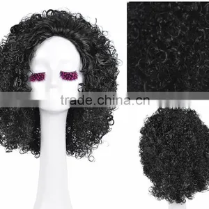 African American Natural Black Wig Kinky Afro Curly Curls Hair Cheap Wigs N510 thumbnail-1