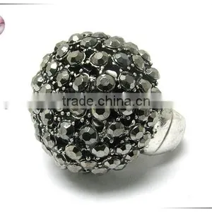 Crystal Stud Dome Stretch Ring thumbnail-1