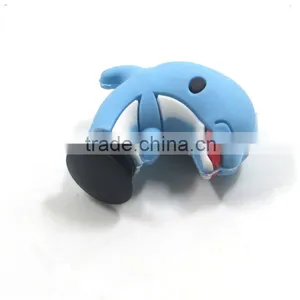 Dolphin Shaped Custom Shoe Decorations Wholesale PVC 3d Shoe Buckle thumbnail-1
