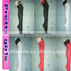 Opaque Sexy Silk Body Stocking M1387,lace Top Stockings,sexy Leisure Stockings thumbnail-1