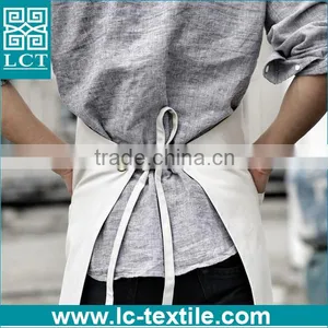 Upscale Urban Style 100% Cotton Canvas Cheap Adult White Color Bib Apron thumbnail-2