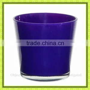 Colored Glass Vase, Glass Terrarium Plant Container for Table Centerpeice thumbnail-1