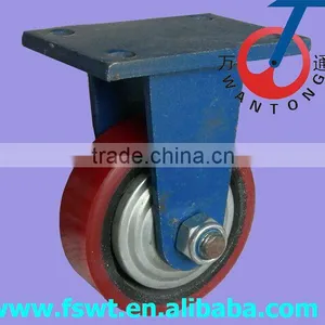 High Quality Super Heavy Duty Polyurethane Rigid Bottom Center of Hercules Caster Wheels thumbnail-1