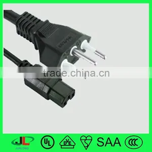 High Quality Black UC Certified Brazil 3 Pin Power Plug thumbnail-5
