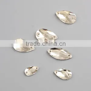 Pujiang Flatback Drop Shape Crystal Sew on Stone for Dresses thumbnail-3
