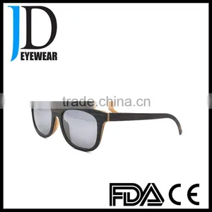 Custom Logo Square Laminated Wood Eyeglasses Polarized Wooden Sunglasses thumbnail-2